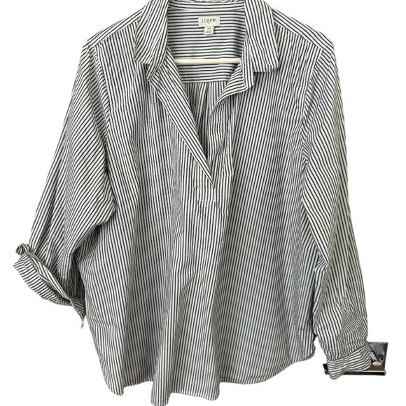 J. Crew Factory Black and White Striped Top - Picture 10 of 10